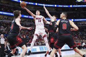 Herro scores 38 as Heat dominate Bulls 109-90 to advance in Play-In Tournament