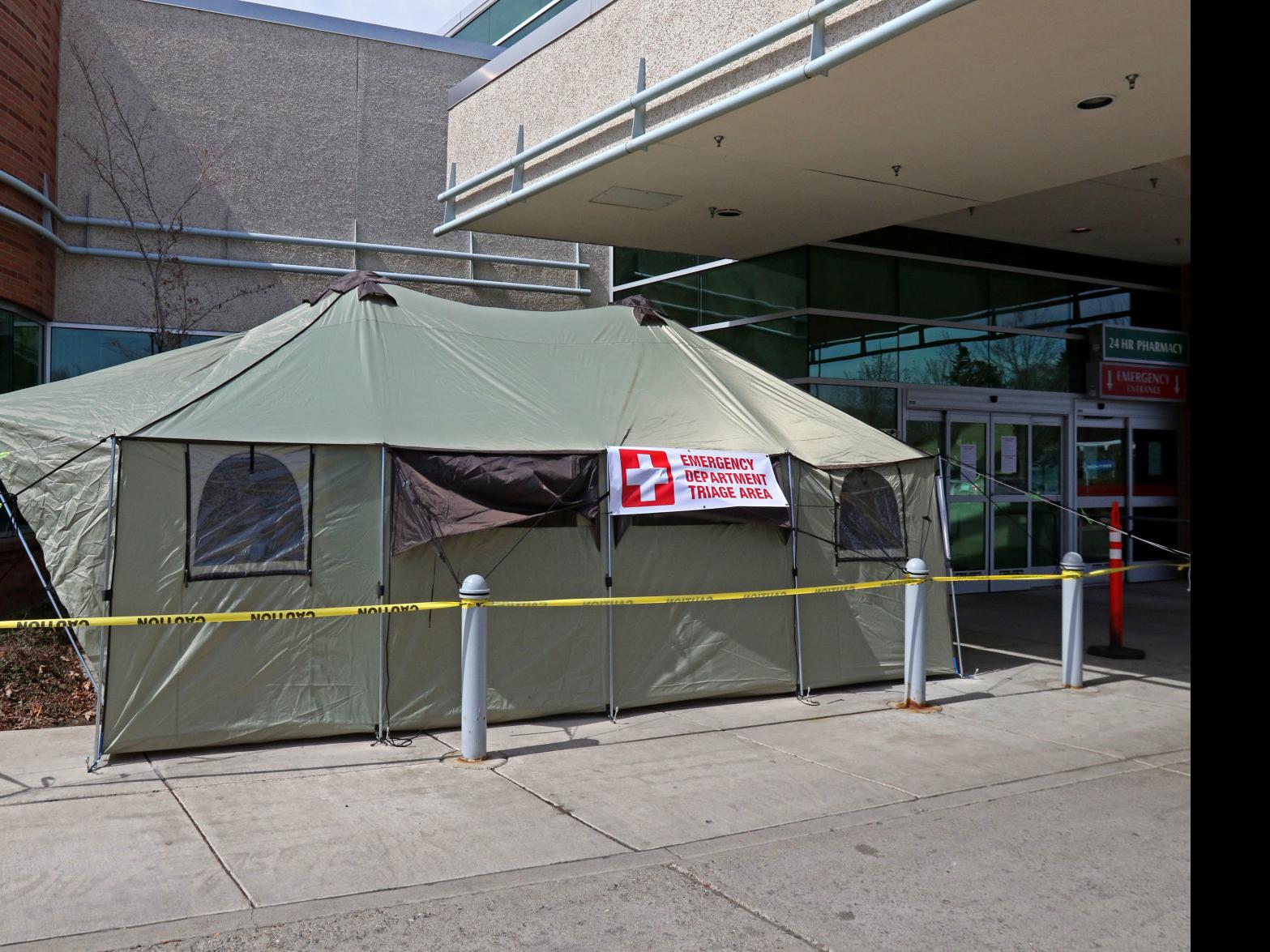 Kvh Installs Triage Tent To Prepare For Covid 19 Surge News Dailyrecordnews Com