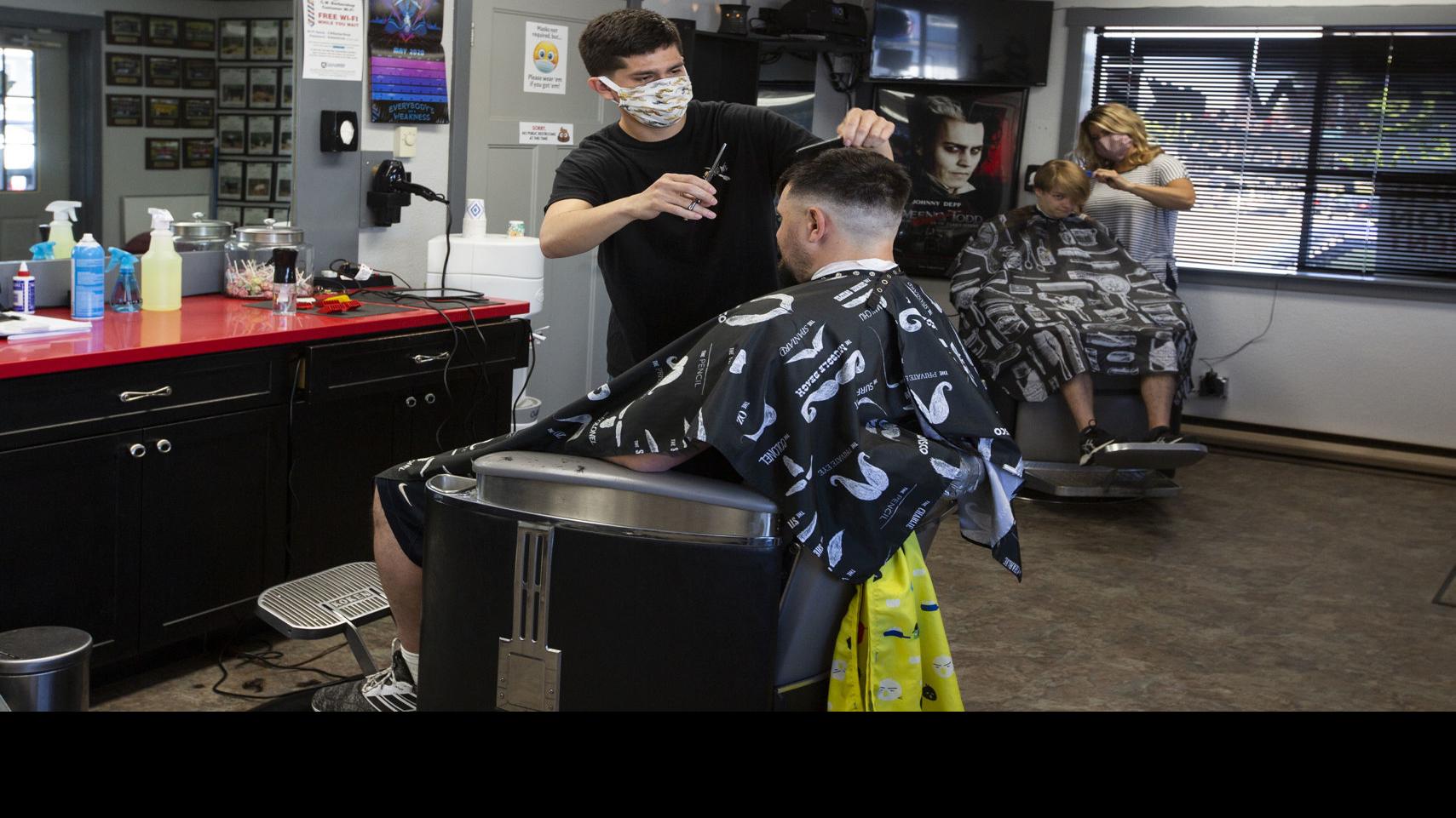 Patrons line up for haircuts around town as Ellensburg moves into Phase 2 |  News | dailyrecordnews.com