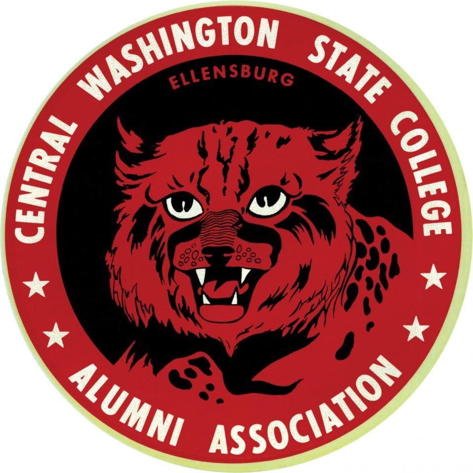 Central Washington Wildcats Perfect Cut Decal 4 x 4 Mascot