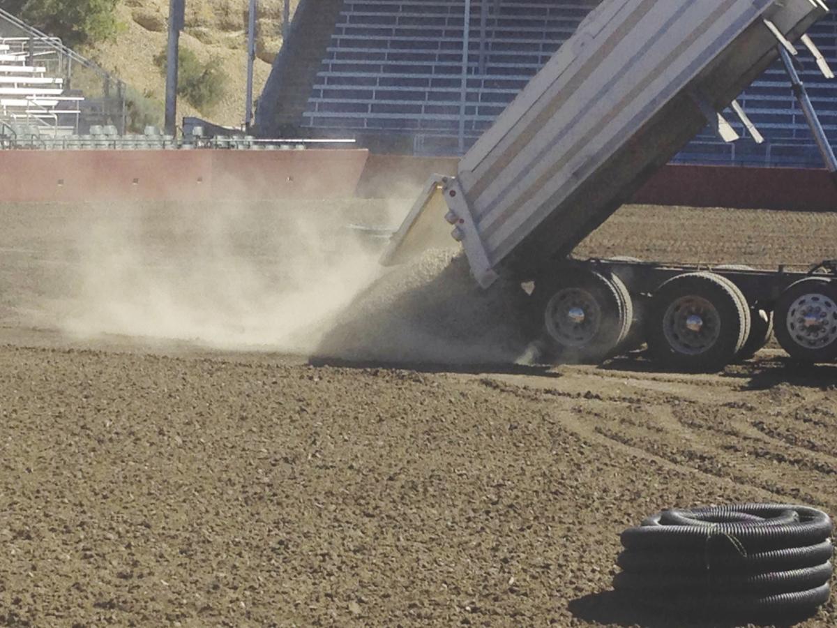 Work begins on Rodeo Arena dirt Members