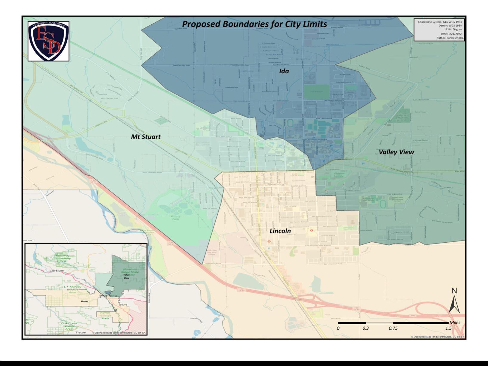 Ellensburg Wa Zip Code Map Ellensburg School Board Considers Attendance Zones For Schools | News |  Dailyrecordnews.com