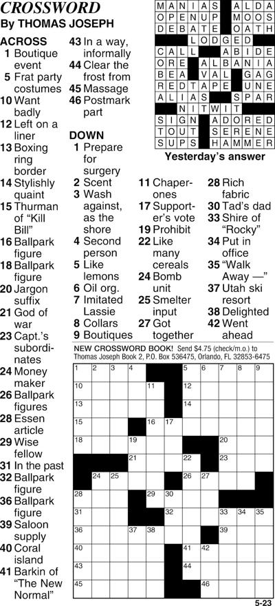 Crossword Diversions dailyrepublic com