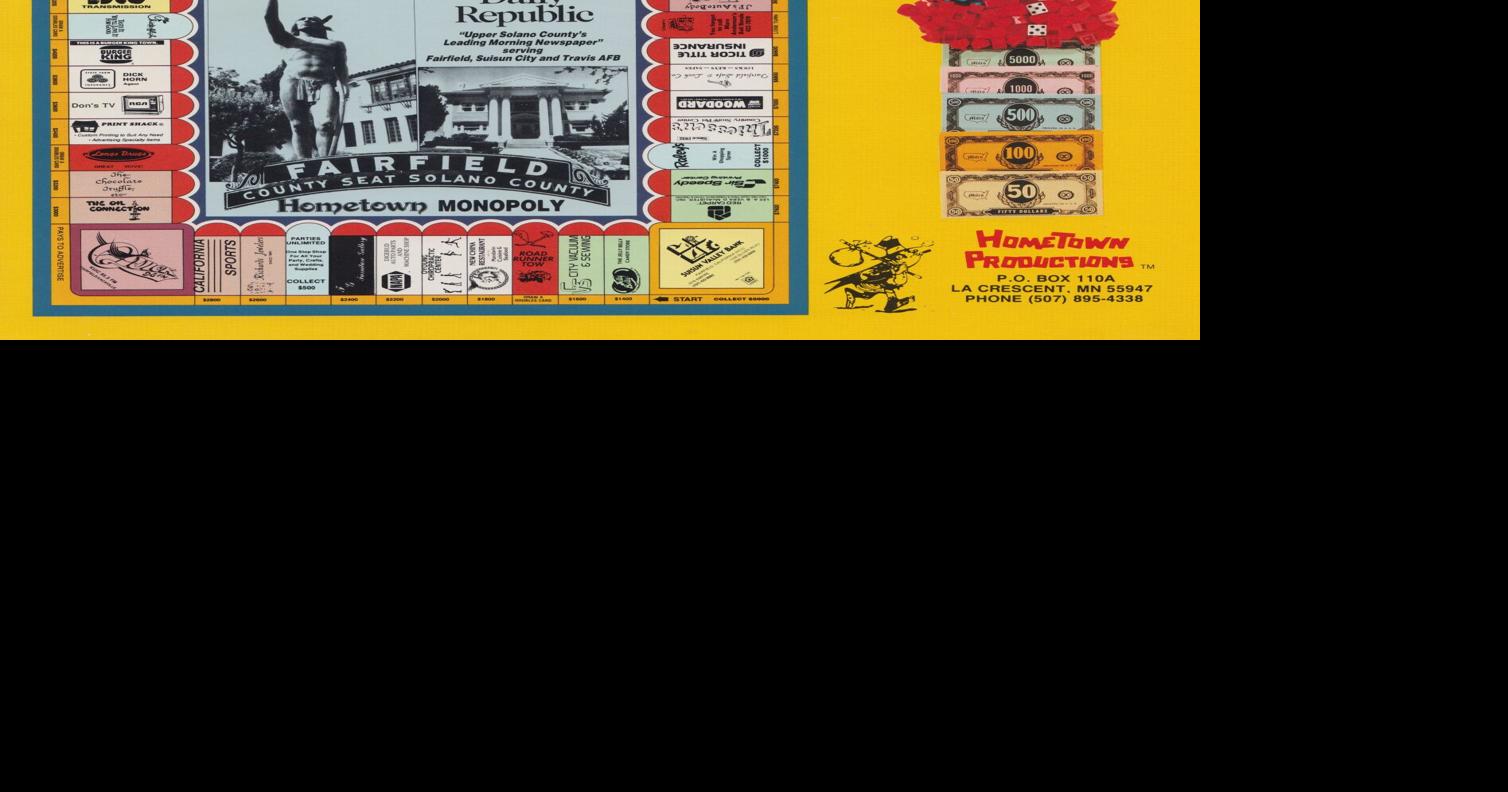 Bygone businesses abound in Fairfield Monopoly board game | Local ...