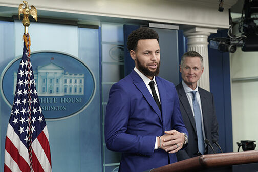 Warriors visit White House after winning 2022 NBA title