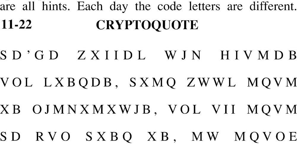 Cryptoquote Diversions Dailyrepublic Com