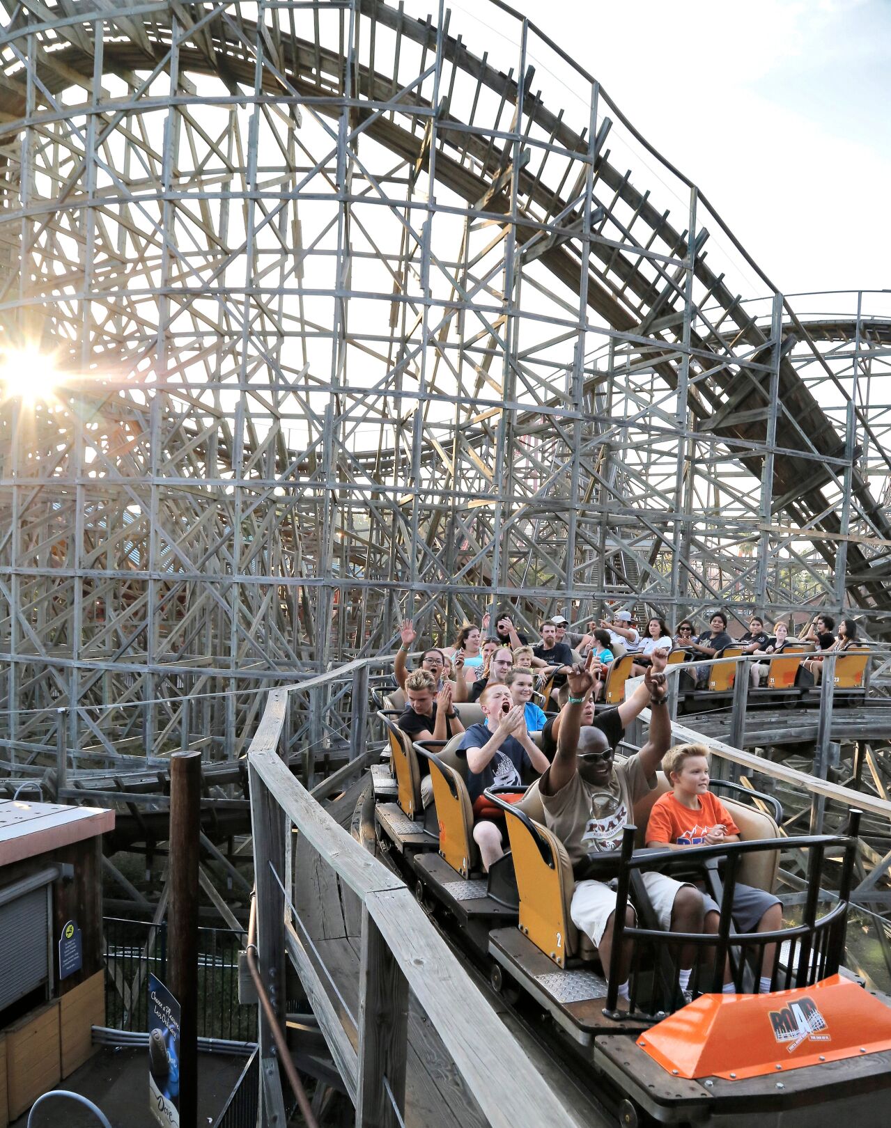 Wooden roller coaster Roar ends run at Six Flags Solano County