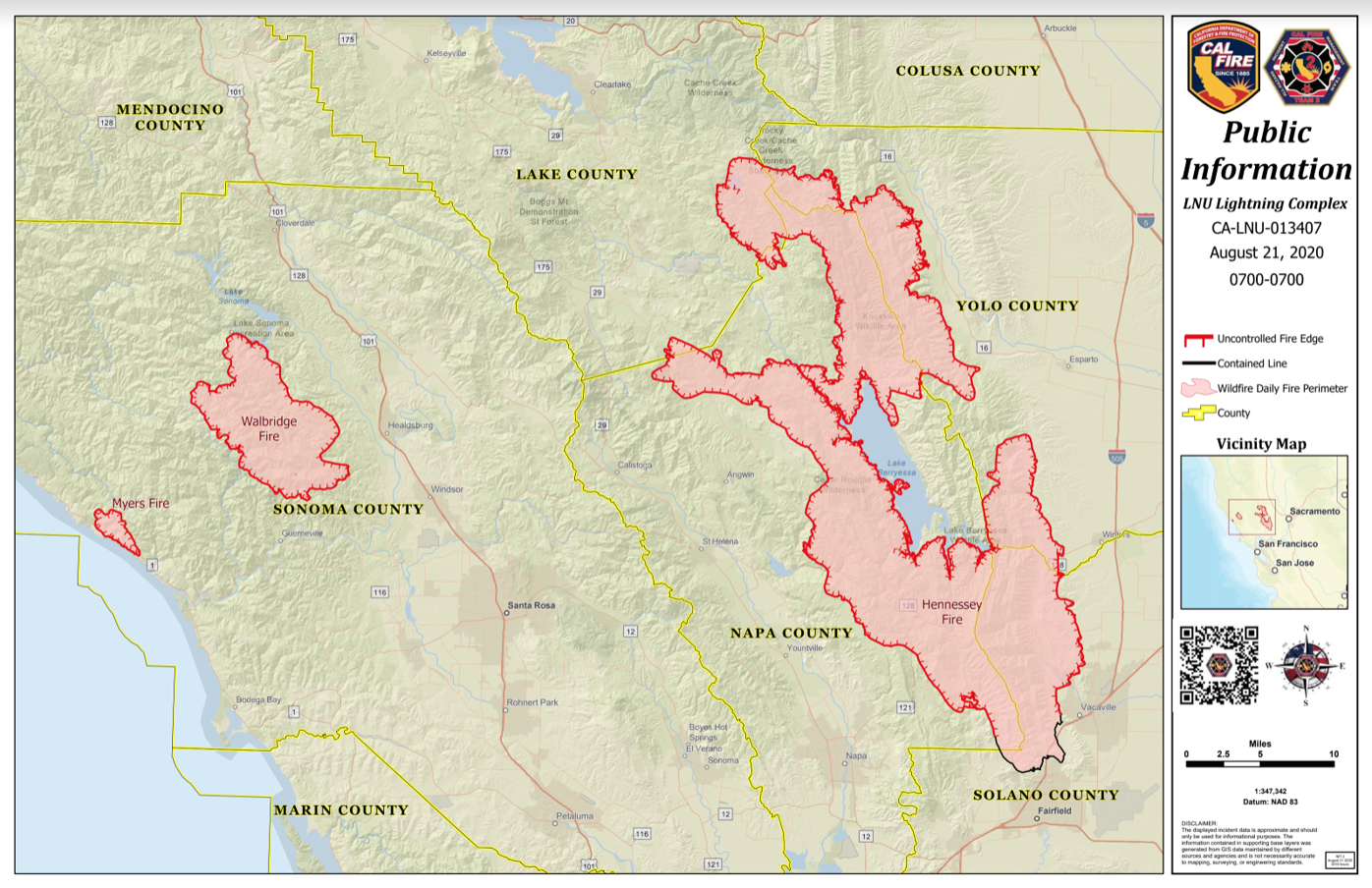 Cal Fire shows containment line around fire in Solano | Fairfield |  dailyrepublic.com