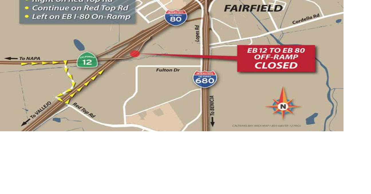 Caltrans announces lane closures as I-80/I-680/Highway 12 project ...