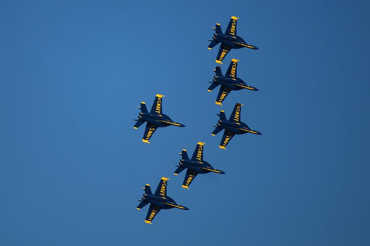 U.S. Navy Blue Angels fly over Fairfield