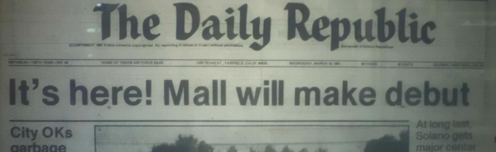 Dream of Solano Mall became reality in 1981 | Local Lifestyle Columns |  dailyrepublic.com