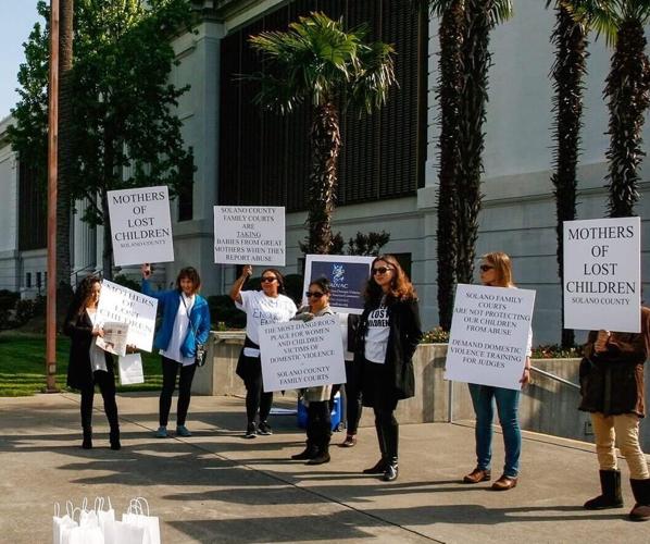 More than 2 dozen mothers protest Solano court s custody stance Crime