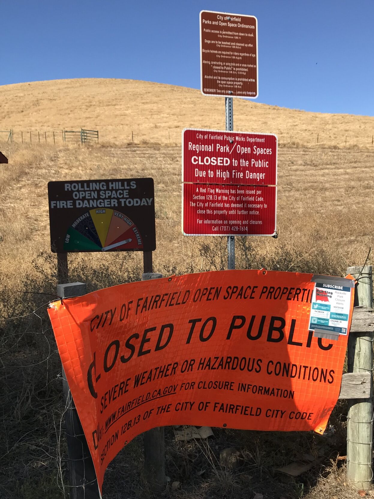 Fairfield closes open spaces as PG&E prepares to shut off power across 17  counties | Benicia-Vallejo | dailyrepublic.com