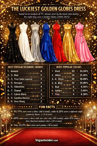 Data reveals most popular color, designer at Golden Globes | Diversions |  dailyrepublic.com