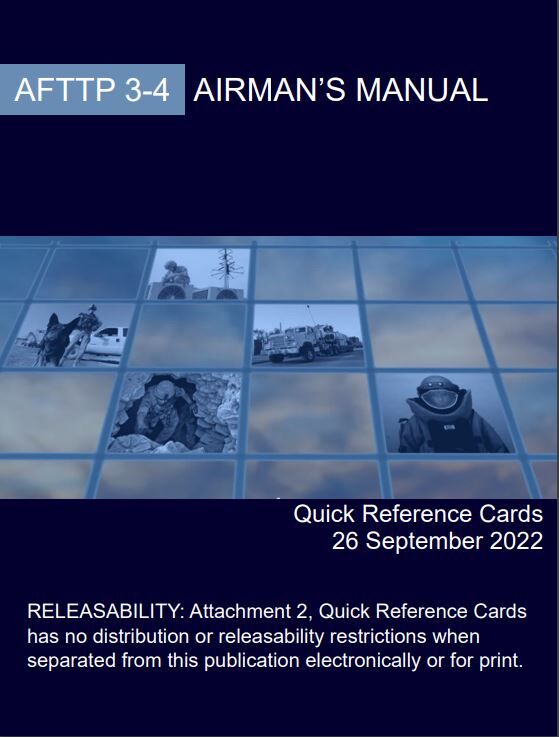 Airman's Manual quick reference cards available for unit purchase