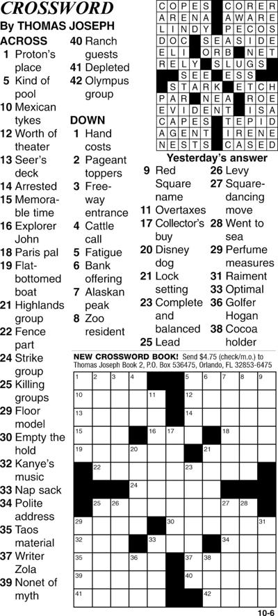 Crossword Diversions dailyrepublic com