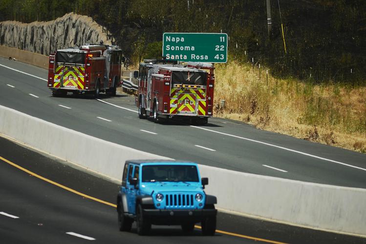 Vegetation fire shuts down westbound Highway 12 in Fairfield ...