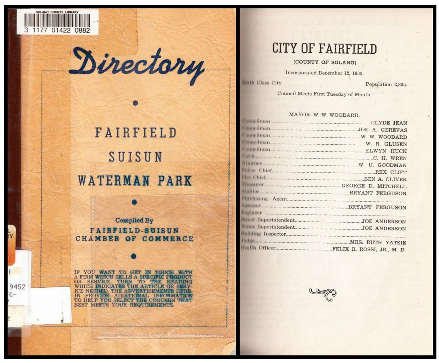 Back in the Day: Inside the 1948 Fairfield, Suisun City and Waterman Park  phone directory | Local Lifestyle Columns | dailyrepublic.com