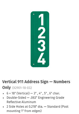 Reflective address signs designed to help during wildfires | News ...