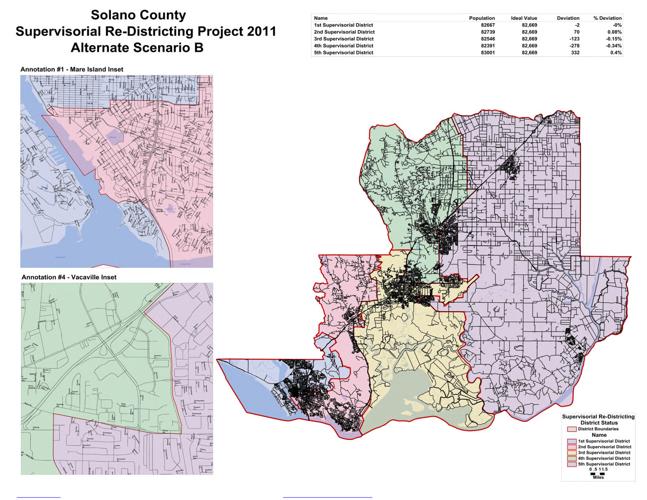Solano Project Map Supervisors plan study session to review redistrict options | News ...