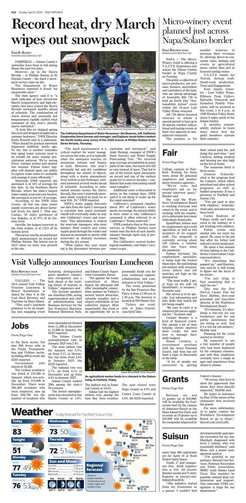 Daily Ridge Paper Page A12 | Print Edition | dailyrepublic.com