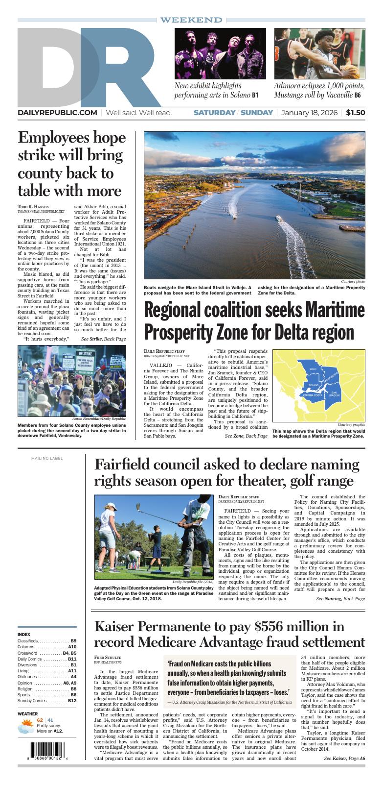 Daily Ridge Paper Page A01 | Print Edition | dailyrepublic.com