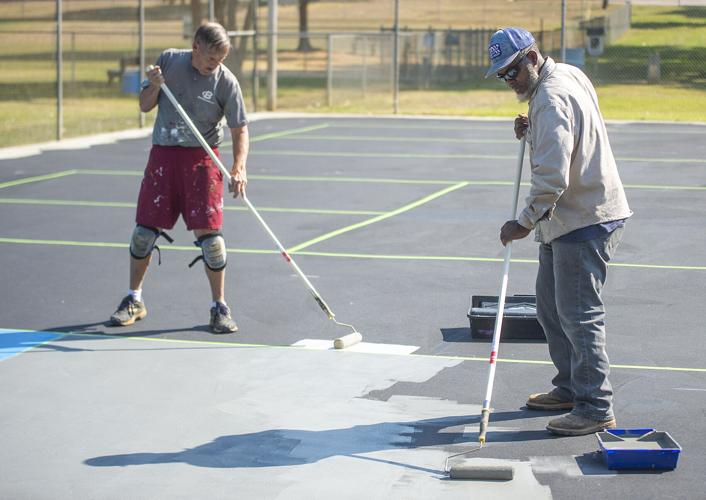 Painting begins for Banita Creek pickleball courts Local News