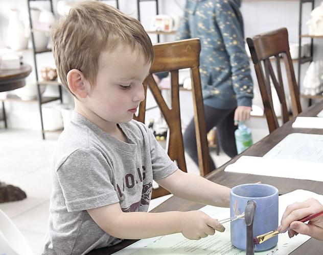 Decorate your own piece of pottery at Color of Clay