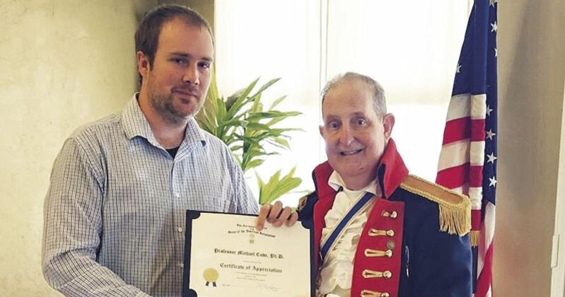 Schreiner history prof speaks at SAR meeting - Vimarsana News
