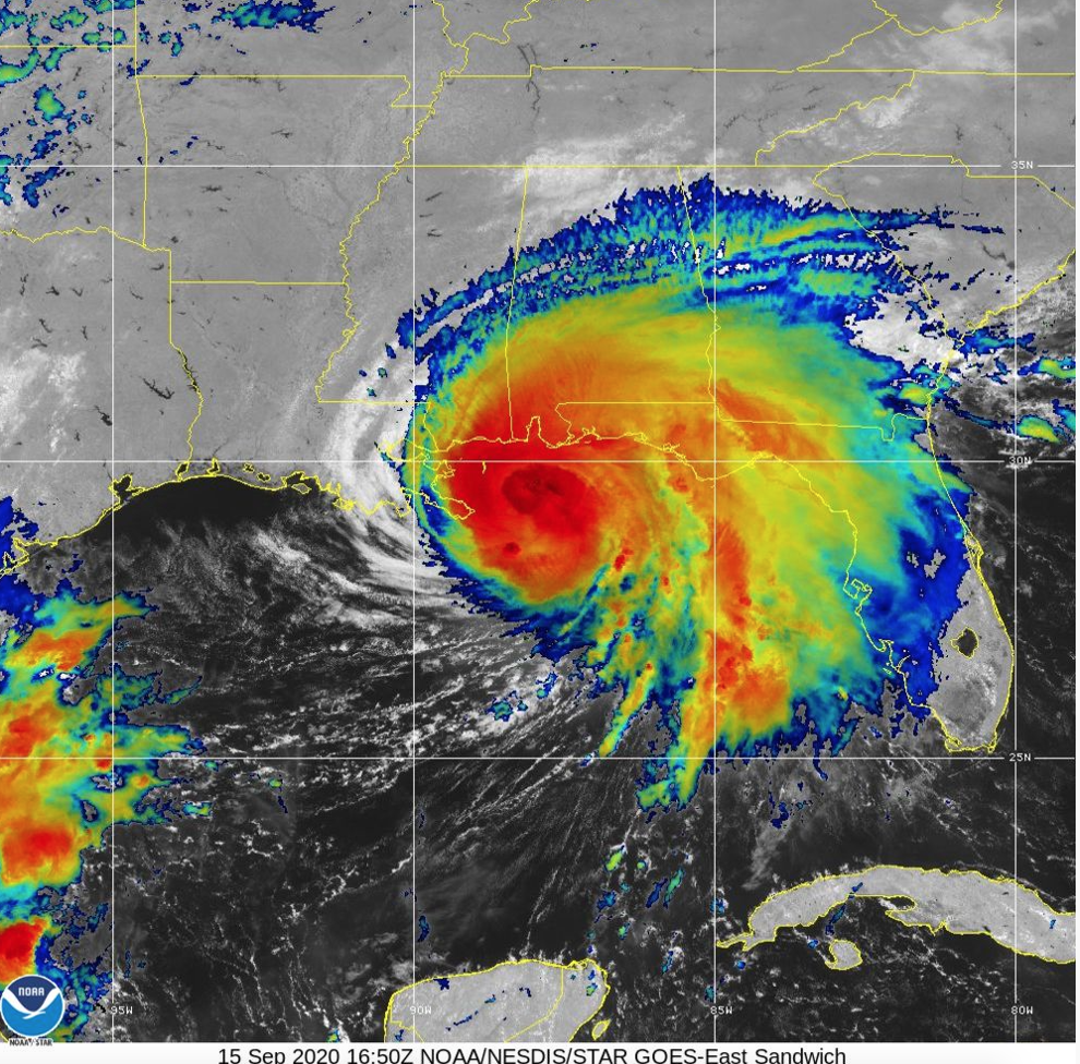 Tuesday morning satellite imagery of Hurricane Sally | | dailytimes.com