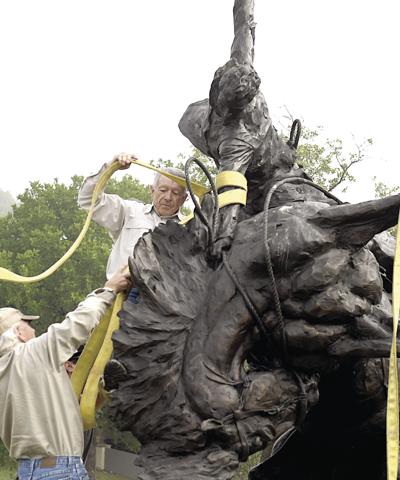 12-foot bronze sculpture revealed at museum