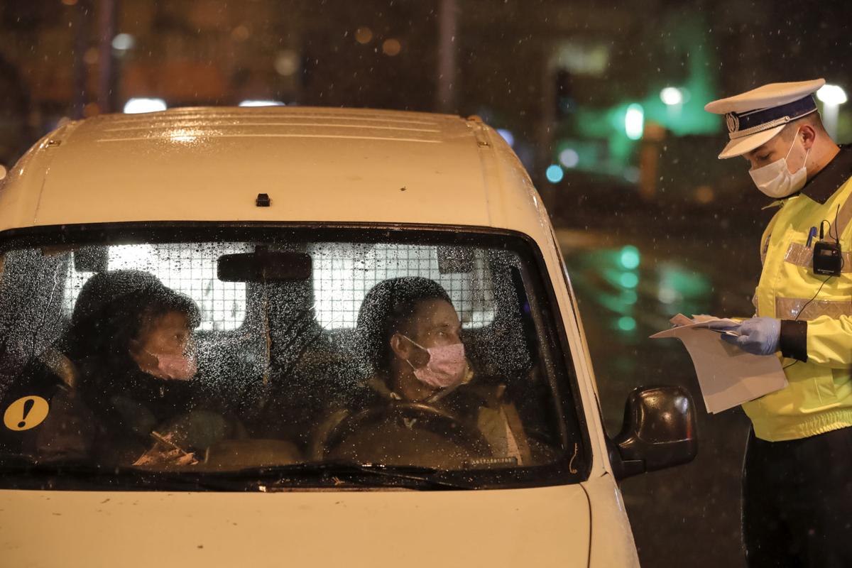 Virus Outbreak Romania Lockdown