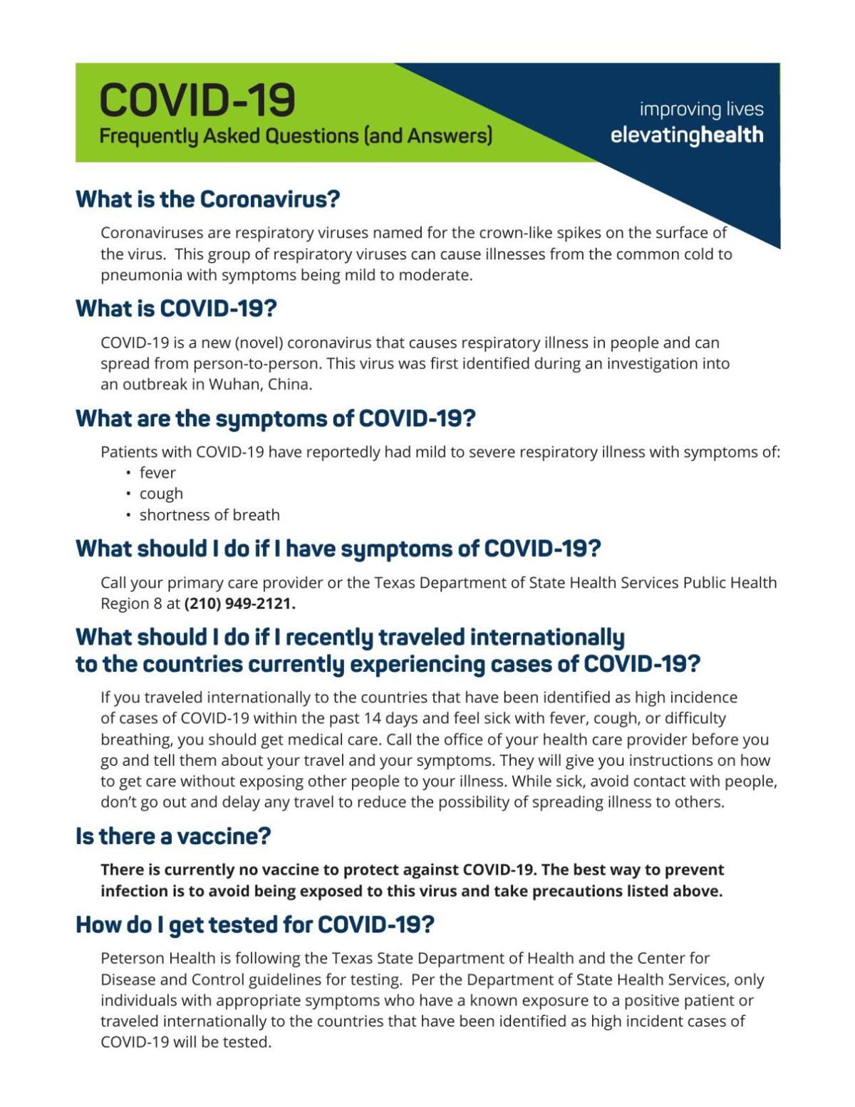 Covid 19 From Peterson Health Pdf Coronavirus Dailytimes Com