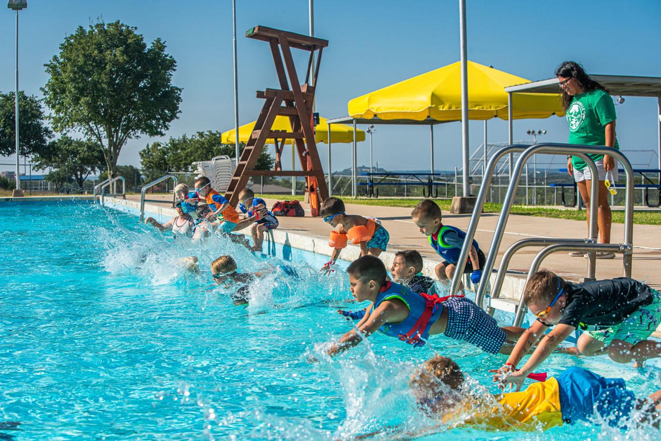 Record number of kids participate in Saturday event at Olympic Pool in