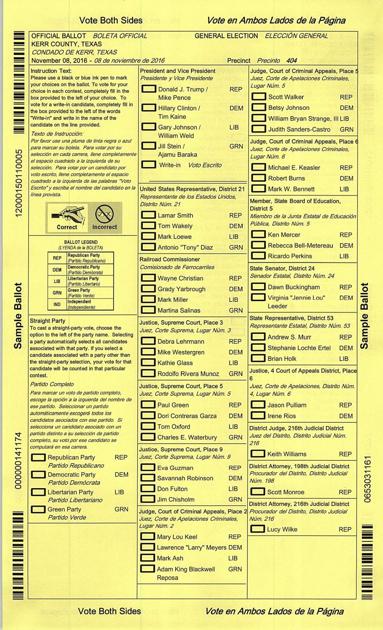 Sample ballots for November 2016 election - Daily Times: Multimedia