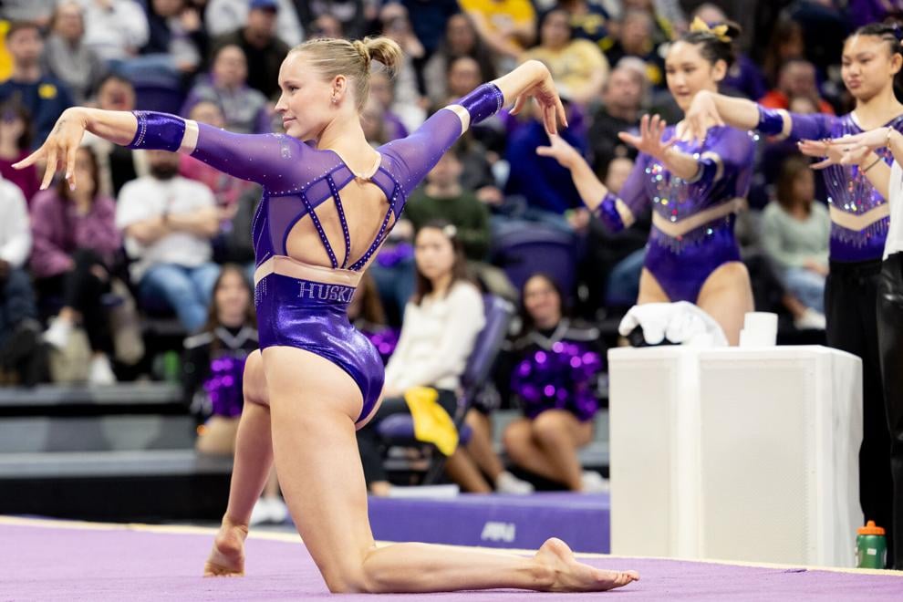McDonough impresses on beam, floor in Washington’s dual against No. 18 Michigan