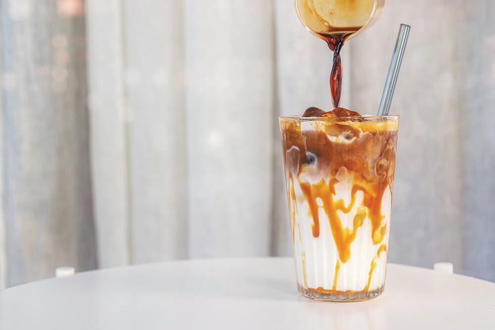 Glasses of iced coffee – License Images – 12375175 ❘ StockFood