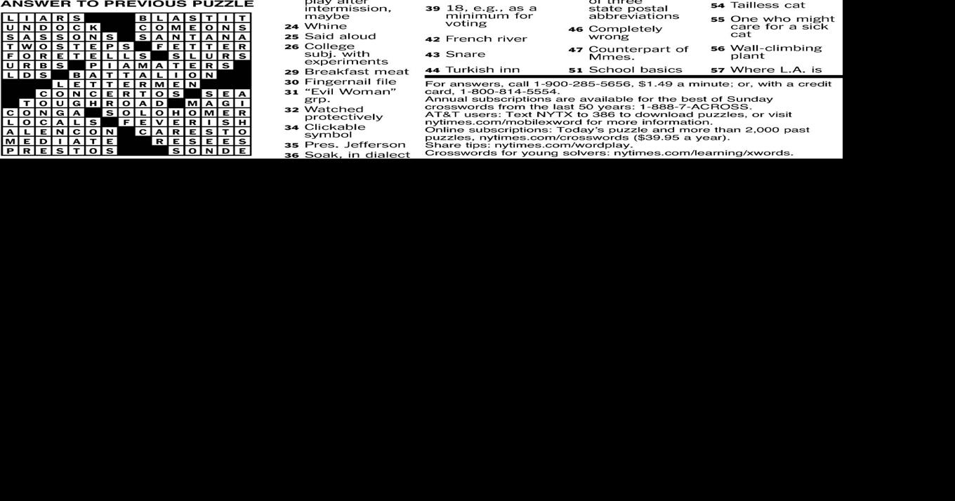 Crossword Puzzle Features davisenterprise com