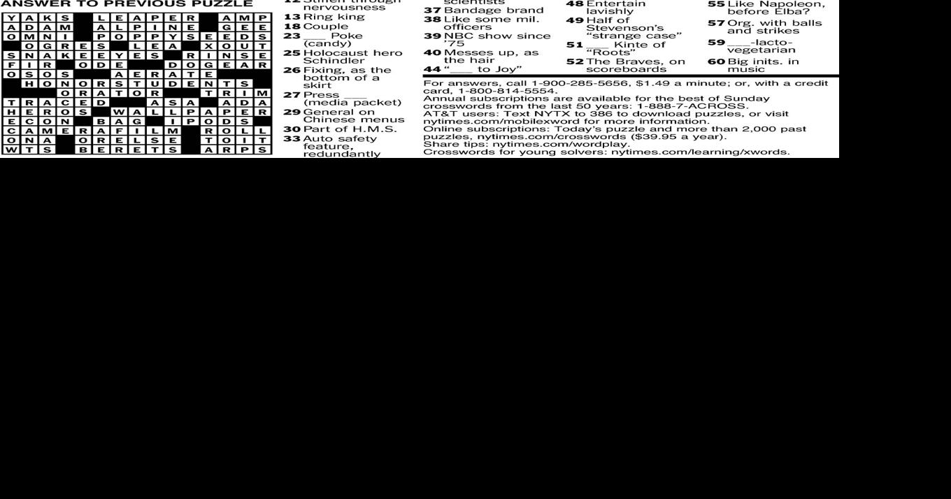 Crossword Puzzle Features davisenterprise com