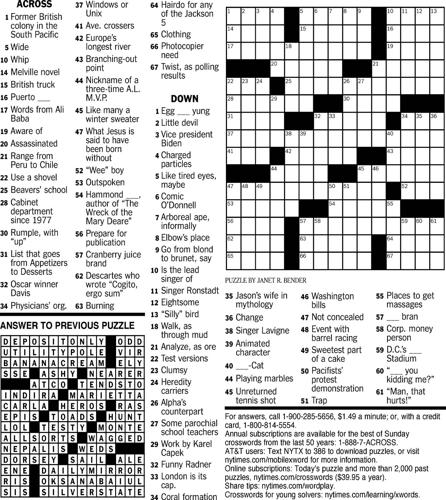Crossword Puzzle Features davisenterprise com