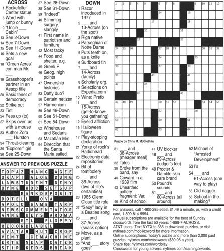 Crossword Puzzle Features davisenterprise com