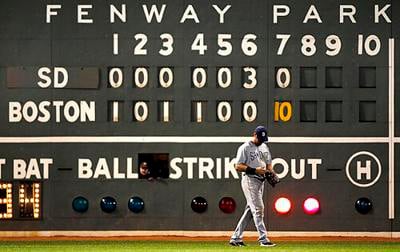 Red Sox scoreboard photo, Do-not-import