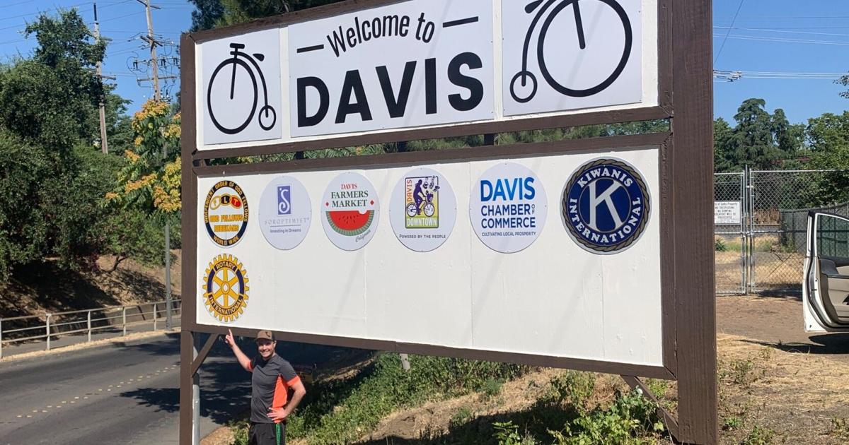 Davis Sign Odd Fellows spruce up city’s ‘Welcome to Davis’ sign | News ...
