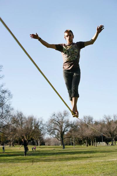 Ground Slacklining Local slacklining pioneer is no slacker | News | davisenterprise.com