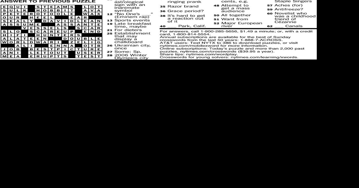 Crossword Puzzle Features davisenterprise com