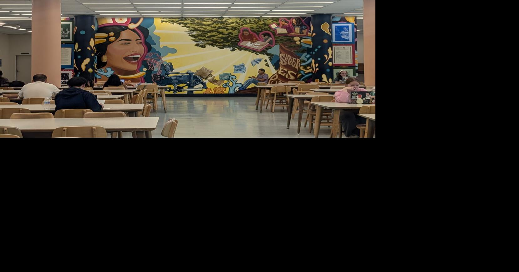 Welcome 2026: New mural lights up in study room at Shields Library