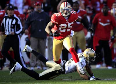 Tarell Brown 49ers vs. Saints playoff file photo