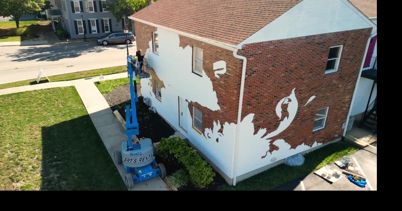 VIDEO: Spanish artist Lula Goce creating mural on Springboro building ...