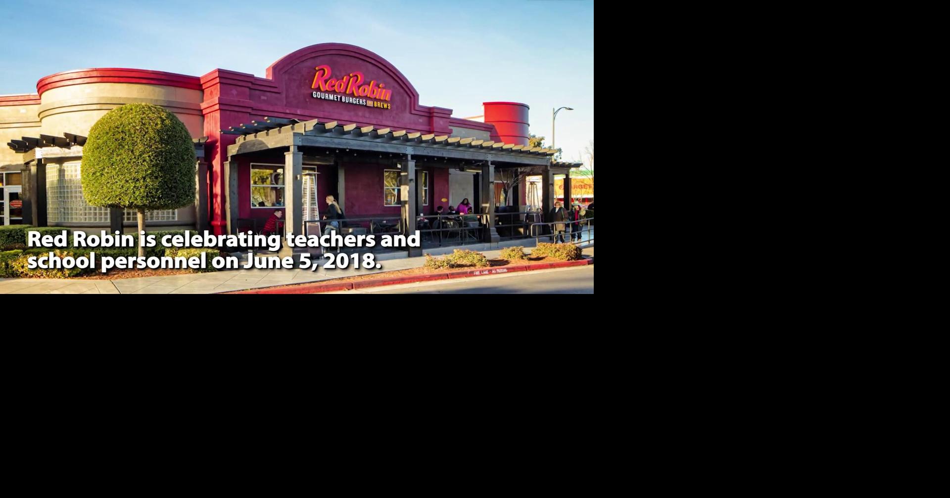 Red Robin offering teachers, school personnel FREE burgers June 5 ...
