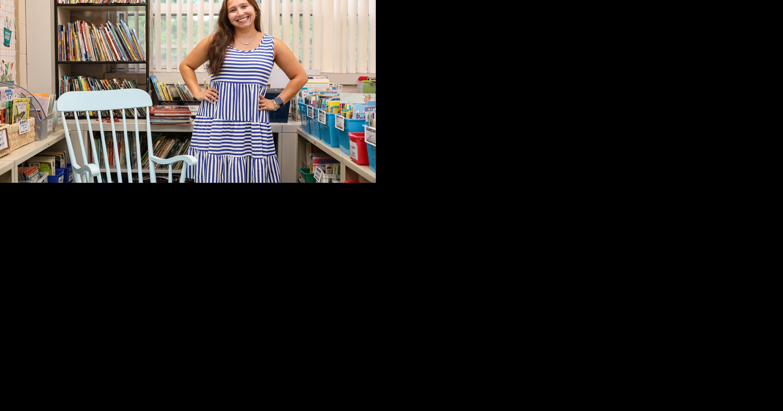 First-year teacher pays tribute to roots with rocking chair, reading ...